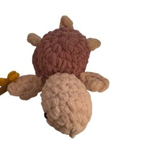 Adorable Handmade Knitted pink turtle Plush NWOT